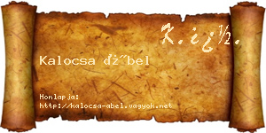 Kalocsa Ábel névjegykártya